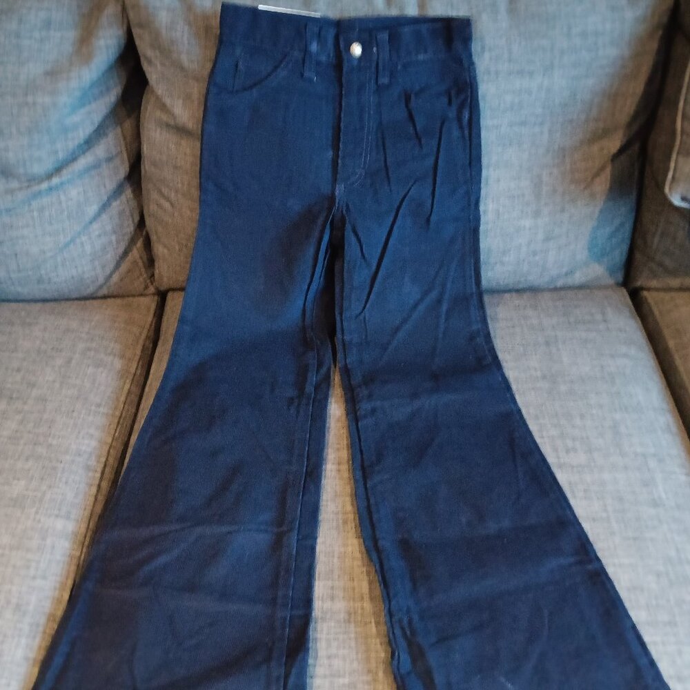 Vintage Lee Kids Corduroy Wide Leg Pants 1970s Deadstock